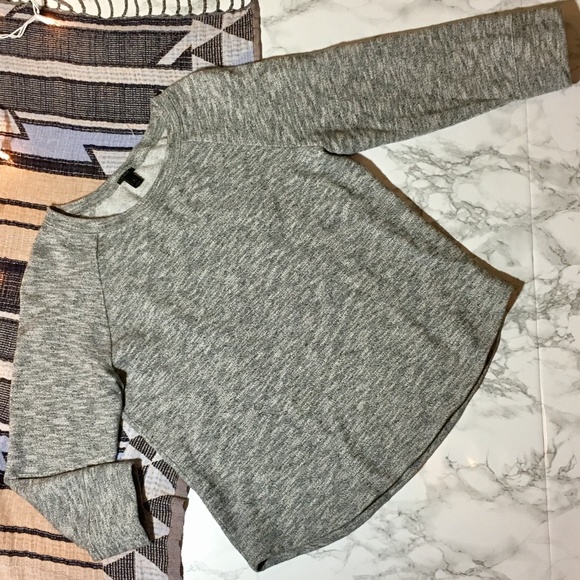 J. CREW Heather grey knit sweatshirt - Picture 3 of 7